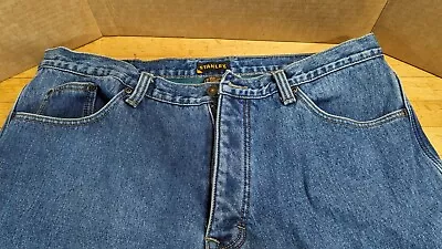 Stanley Mens Fleece Lined Utility Insulated Denim Work Jeans Size 38 X 30 • $14.95