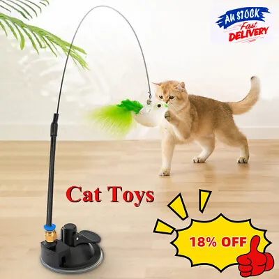 $13.46 • Buy Cat Play Toy Simulation Birds Teaser Wand Interactive Stick With Suction Cup