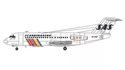 New! F-RSIN FRP4095 Fokker F28-4000 (SAS Scandinavian Airlines) - 1:144 Model • $29.90