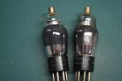 6A7 Sylvania Audio Radio Receiver Vacuum Tubes Tested Pair • $23.99