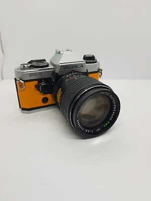 Yashica FX-D Quartz Camera With 135mm F/2.8 Lens - Yellow Leather - Near Mint • £140