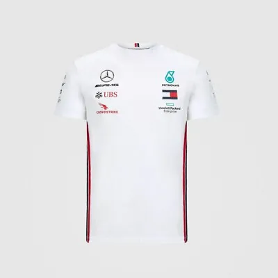  Lewis Hamilton Nwrcedes Benz Men's Petronas F1 Team T Shirt  White 2020 New • $34.95