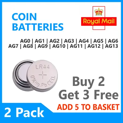 Coin Cell Watch Battery ALL SIZES AG0 | AG1 | AG4 | AG5 | AG7 | AG8 | AG9 | AG10 • £2.69