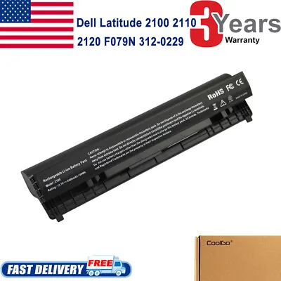 Battery For Dell Latitude 2100 2110 2120 312-0229 4H636 00R271 451-11039 • $16.99