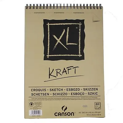 £18.46 • Buy Canson XL Kraft A3 60 Page Brown Paper Sketch Pad