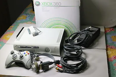 Microsoft Xbox 360 Pro 20GB Console B4J-00001 Working Controller AV PSU Wifi • $69.99