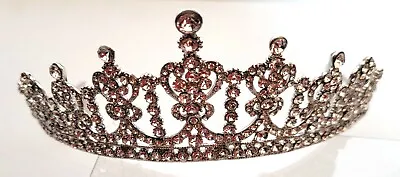£20.49 • Buy NEW Silver Plated Crystal Crown Tiara Wedding Bride Prom Diamante Party Headband