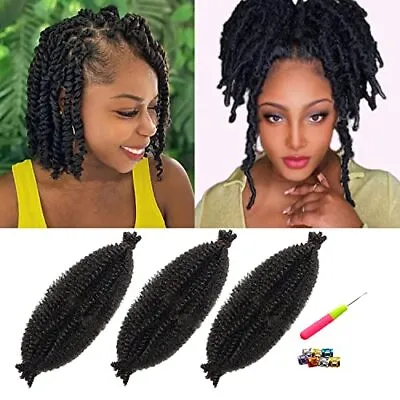 10 Inch Marley Twist Braiding Hair For Faux Locs Crochet 10 Inch(Pack Of 3) 1B# • $13.08