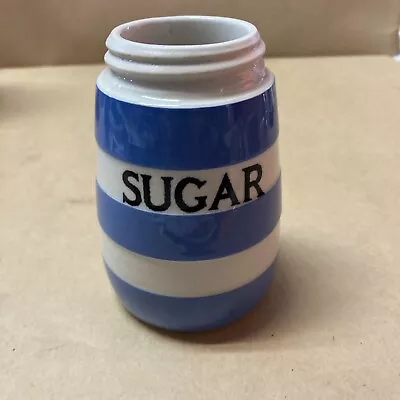 Vintage T.G Green Cornishware Blue White Sugar Shaker England  No Lid F155a • $35