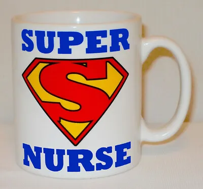 £9.99 • Buy Super Nurse Mug Can Personalise Funny Dental Carer Nursing Healthcare HCA Gift