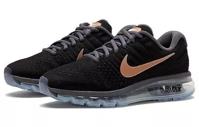 Nike Air Max 2017 849560-008 Mens Black Pink Low Top Running Sneaker Shoes PU72 • $139.99