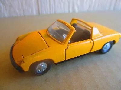 Vintage Rare Dinky Toys Yellow VW / Porsche 914 Sports Car No.208 • $35