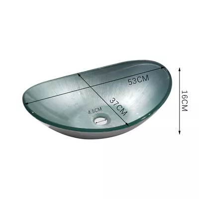 £99.95 • Buy Bathroom Countertop Wash Basin Sink Glass Bowl Cloakroom Vanity Cabinet Toilet