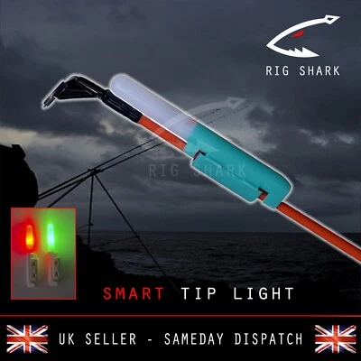 £7.99 • Buy Rig Shark™ LED Sea Fishing SMART Rod Tip Light Beach Caster Bite Strike Alert