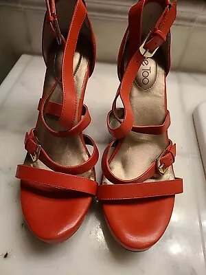 Me Too Womens Deep Orange Sandals Size 9 • $10.50