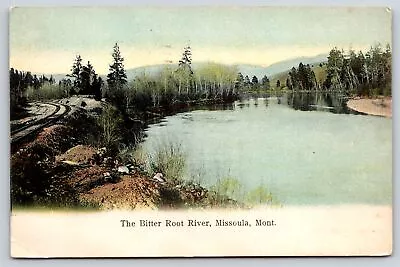 Missoula Montana~Road Along Bitter Root River~1912 Postcard • $12