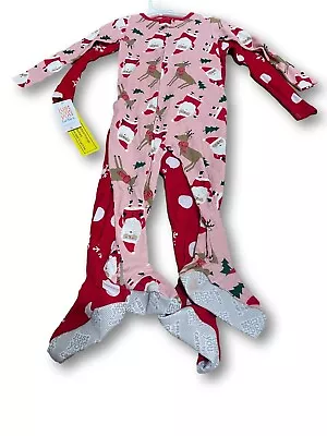 Toddler Girls' 2pk Santa Footed Pajama - Just One You Made By Carter's Pink 2T • $10