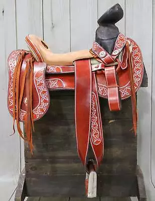 15  Mexican Charro Leather Cuerno De Venado Saddle • $1231