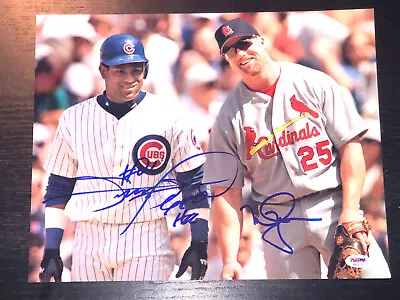 Mark Mcgwire & Sammy Sosa Dual Signed 11x14 Photo 500 Cardinals Cubs PSA DNA • $999.95