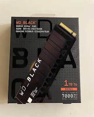 £54.95 • Buy WD Black SN850 1TB (Heatsink) RGB NVMe M.2 PCie4 Gen4 PC PS5 SSD 7000MB/s - NEW