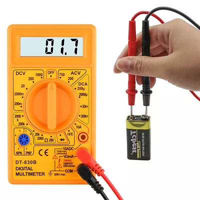 Multimeter Tester Mini Digital Voltmeter Ammeter Continuity Tester UK • £6.59