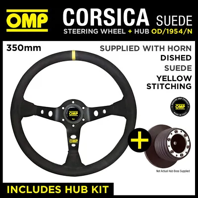 BMW 3-SERIES E46 98-06 OMP CORSICA 350mm SUEDE LEATHER STEERING WHEEL & HUB KIT • $359.21