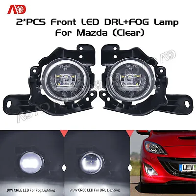 For 2010-2012 Mazda3 12V LED Fog Driving DRL Daytime Running Light Lamp Clear • $143.99