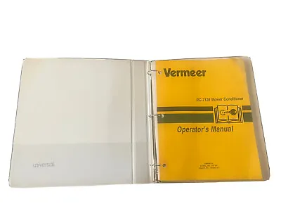 Original Vermeer Rc-7120 Mower Conditioner Operators Manual • $44.99