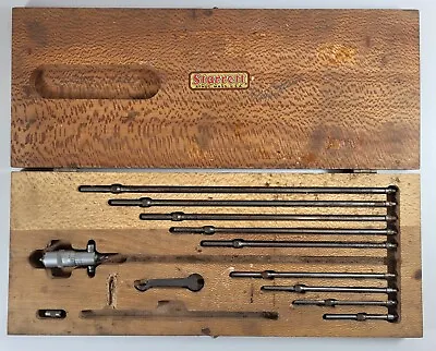 Vintage Starrett 124-A Inside Micrometer Set 2 - 12  Inch. • $110