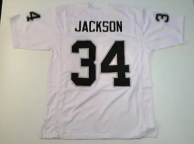 UNSIGNED CUSTOM Sewn Stitched Bo Jackson White Jersey - M L XL 2XL 3XL • $35.99