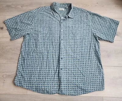 L.L. Bean Short Sleeve Button Down Geometric Shirt XL • $10.36