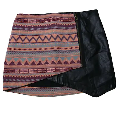 NWT Lola Vs Harper Women's Size Small Tribal Printed Wrap Mini Skirt • $14.50