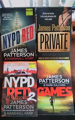 $34.99 • Buy James Patterson NYPD Red 1 And 2, Private, The Games 4 Book Bundle