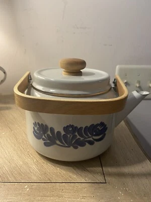 $12 • Buy Pfaltzgraff Yorktowne Porcelain Enamel Round Tea Kettle Teapot