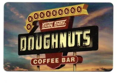 Krispy Kreme Doughnuts Donuts Coffee Bar Sign Gift Card No $ Value Collectible • $2.99