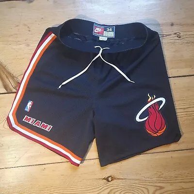 Miami Heat Nike Authentic Vintage Jersey Shorts Authentic Lebron Wade... • £153.86