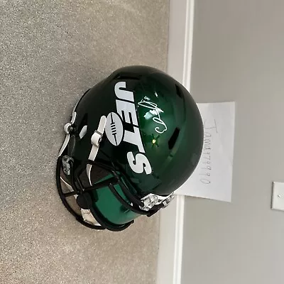 Aaron Rodgers Signed Full Size New York Jets Rep Helmet (Fanatics Auth.) • $675