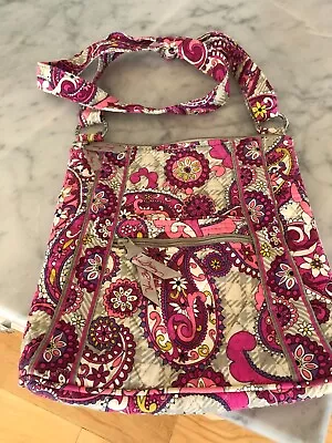 Vera Bradley Paisley Meets Plaid Hipster Crossbody Woman's Purse • $16