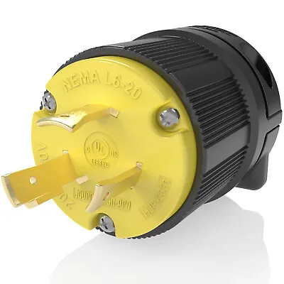 Male L6-20p 220 Power Cord End 3-prong Twist Lock Generator Plug 20a 250v 20 Amp • $13.97