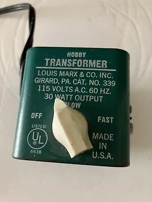 Louis Marx Vintage Used  #339  30 Watt Transformer • $19.99