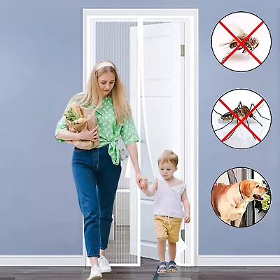 £6.85 • Buy Magnetic Mesh Door Magic Protection Curtain Snap Fly Bug Insect Mosquito Screen