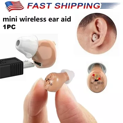 Rechargeable Mini In-Ear Invisible Digital Hearing Aid Voice Amplification New • $20.88