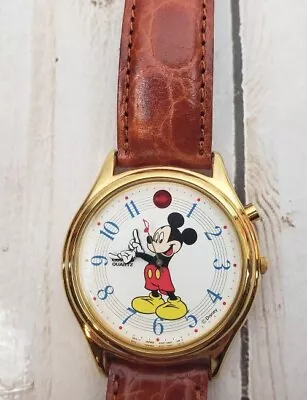 Lorus Mickey Mouse Musical Watch It's A Small World V52F-0A18 HR Leather Band • $39.99