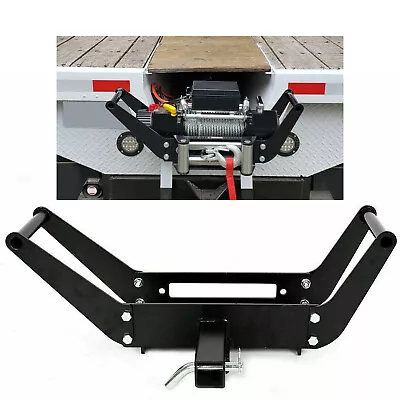 Foldable Winch Mounting Plate Cradle Mount For 2'' Hitch Receiver 4WD SUV Truck • $39.90