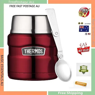 Thermos Stainless King Vacuum Insulated Food Jar 470ml Red • $45
