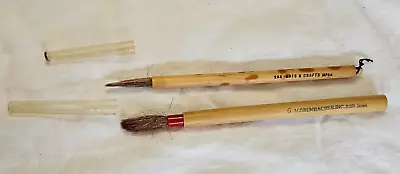 Vintage M. Grumbacher & Sax Arts & Crafts Wooden Paint Brushes Japan • $8.99