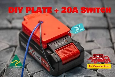 For Ozito Battery Adaptor Base DIY W Switch Up To 30Ah For 18V Multi Color 16GA • $34.90