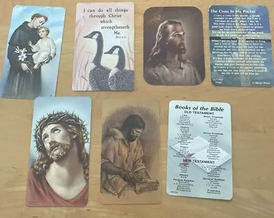 7 Vintage Italy Catholic Prayer Cards Religious Christian Inspirational Lot • $9.99