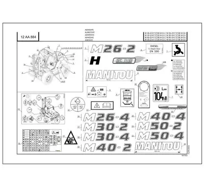 Manitou M26-4 M30-4 M40-4 M50-4 P ST3B S4 EU Parts Catalog • £29.99