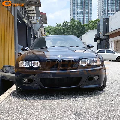 For BMW E46 M3 Coupe Convertible Ultra Bright DTM Style Led Angel Eyes Kit • $60.02